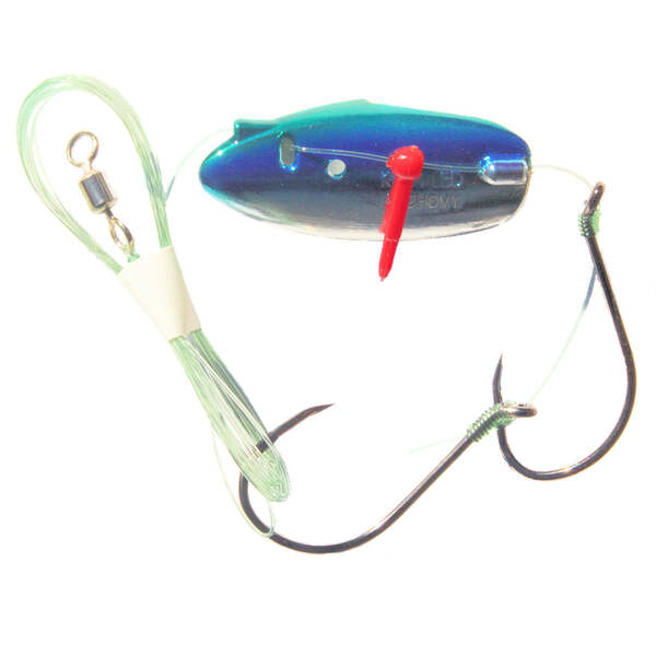 Krippled Anchovy Barbless Tandem, #320-Blue/Green on Krome