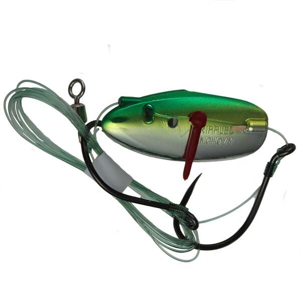 Krippled Anchovy Barbless Tandem, #340-Lemon Lime on Krome