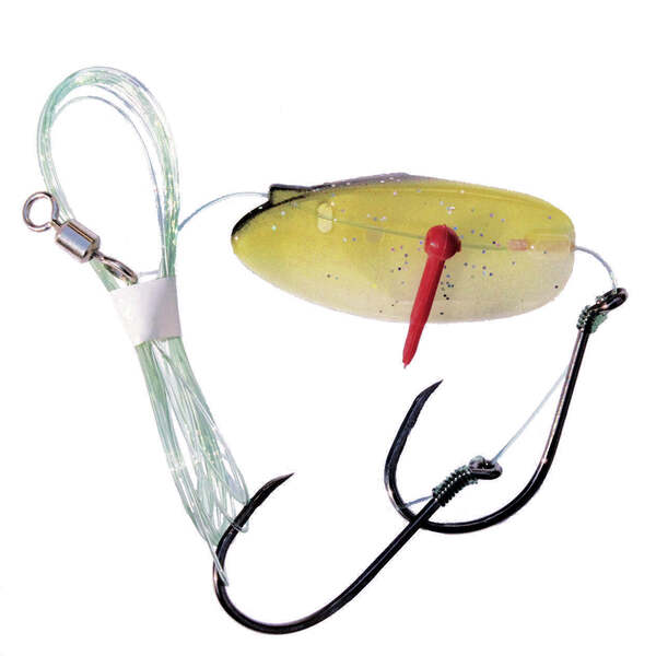 Krippled Anchovy Barbless Tandem, #616- Peters Choice on Glow