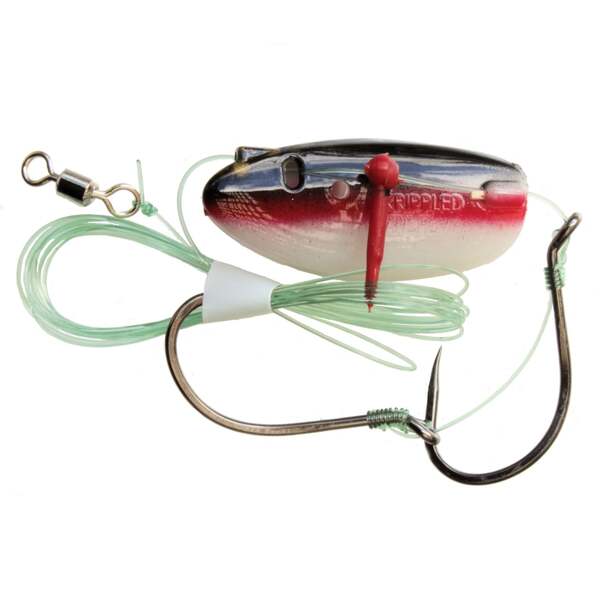 Krippled Anchovy Barbless Tandem, #650- Niners Home on Glow