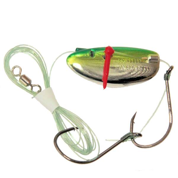 Krippled Anchovy Barbed Tandem, #340- Lemon Lime on Krome