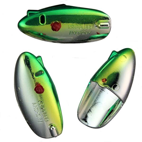Krippled Anchovy Unrigged 3-pack, #340-Lemon Lime on Krome