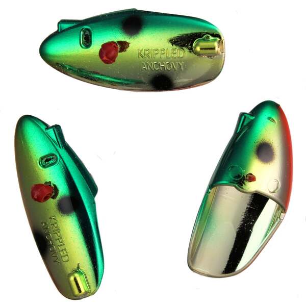 Krippled Anchovy Unrigged 3-pack, #413-Watermelon on Gold