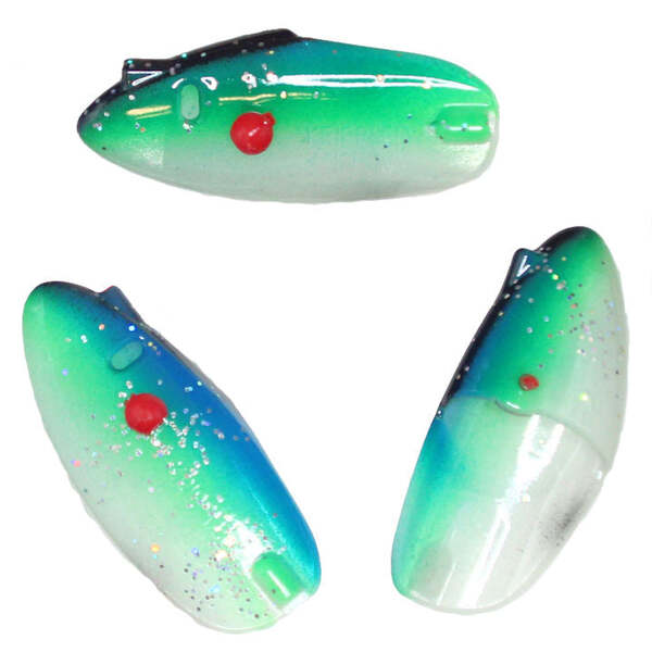 Krippled Anchovy Unrigged 3-pack, #638-Seahawks on Glow