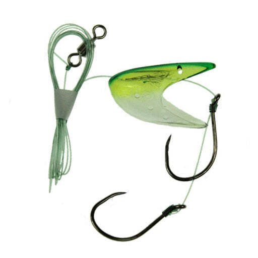 Krippled Herring #1 Barbless Tandem, #214-Lemon Lime on U.V.