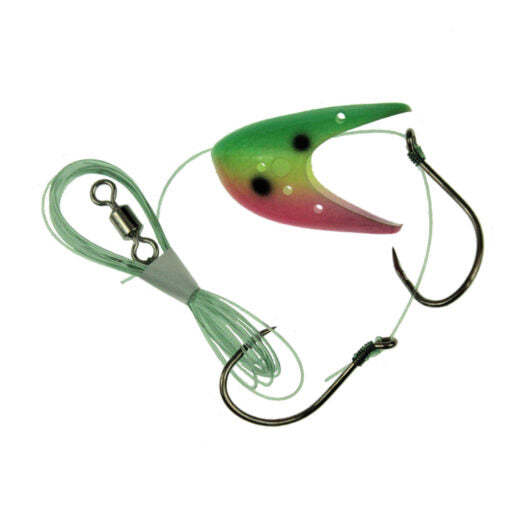 Krippled Herring #1 Barbless Tandem, #513-Watermelon on Glow