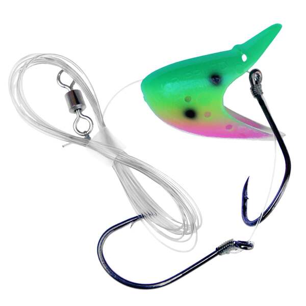 Krippled Herring #2, #513,Watermelon on Glow, Barbed Tandem Rig