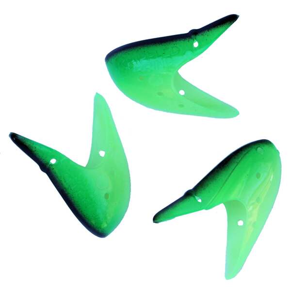 Krippled Herring #2, #250, Green/Black on Chartreuse Glow, Unrigged